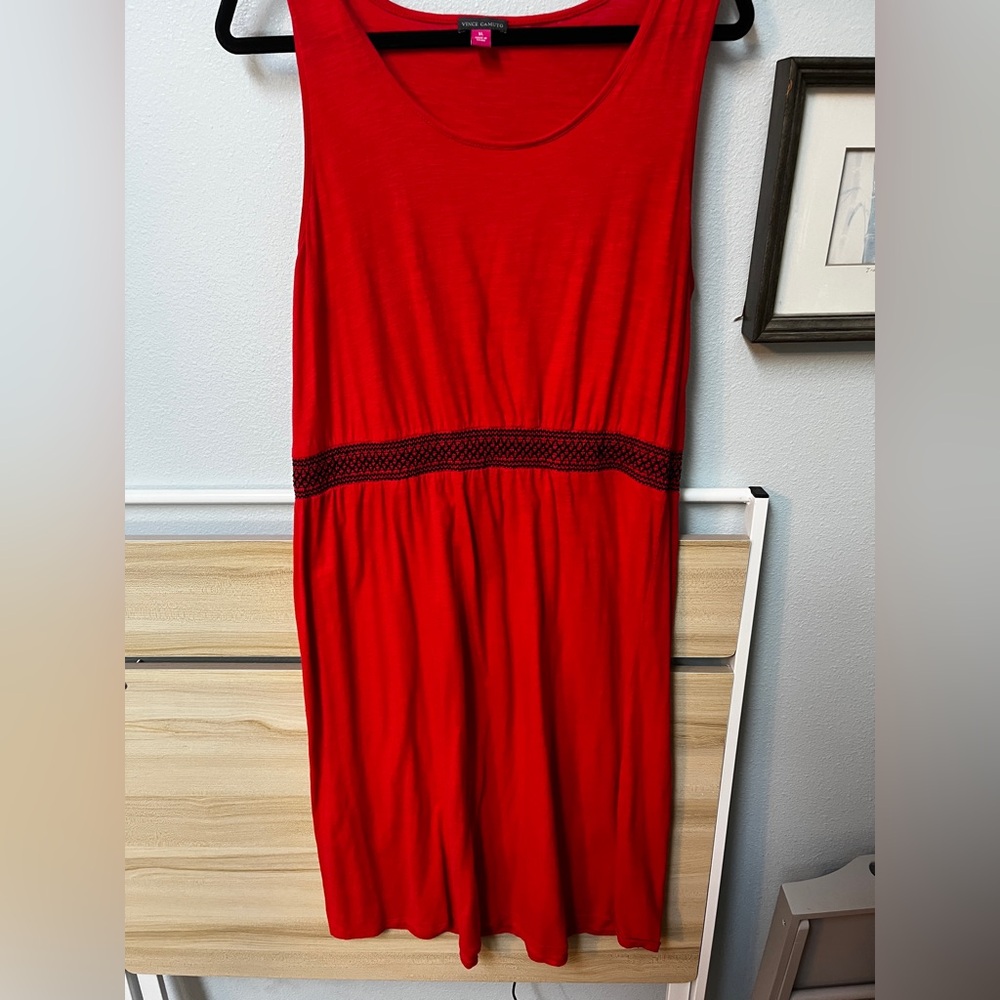 Vince Camuto Vibrant Red Midi Dress XL